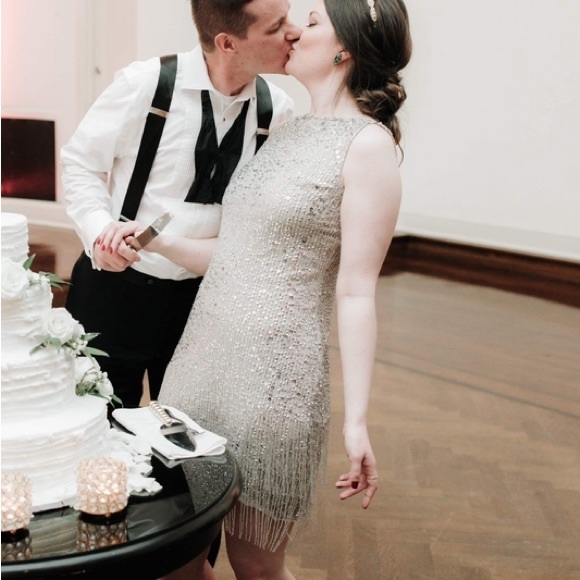 Adrianna Papell Beaded Fringe Dress - Picture 14 of 14